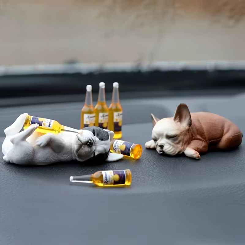 Figuras de resina adorable con mini cervezas para cuarto infantil - imagen 3