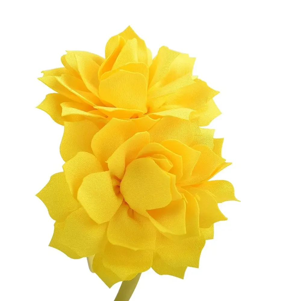 Tocado cinta de grogrén diadema de flores grandes diademas accesorios para el cabello banda para el cabello regalos joyería arcos aro para el cabello niños niñas - imagen 3