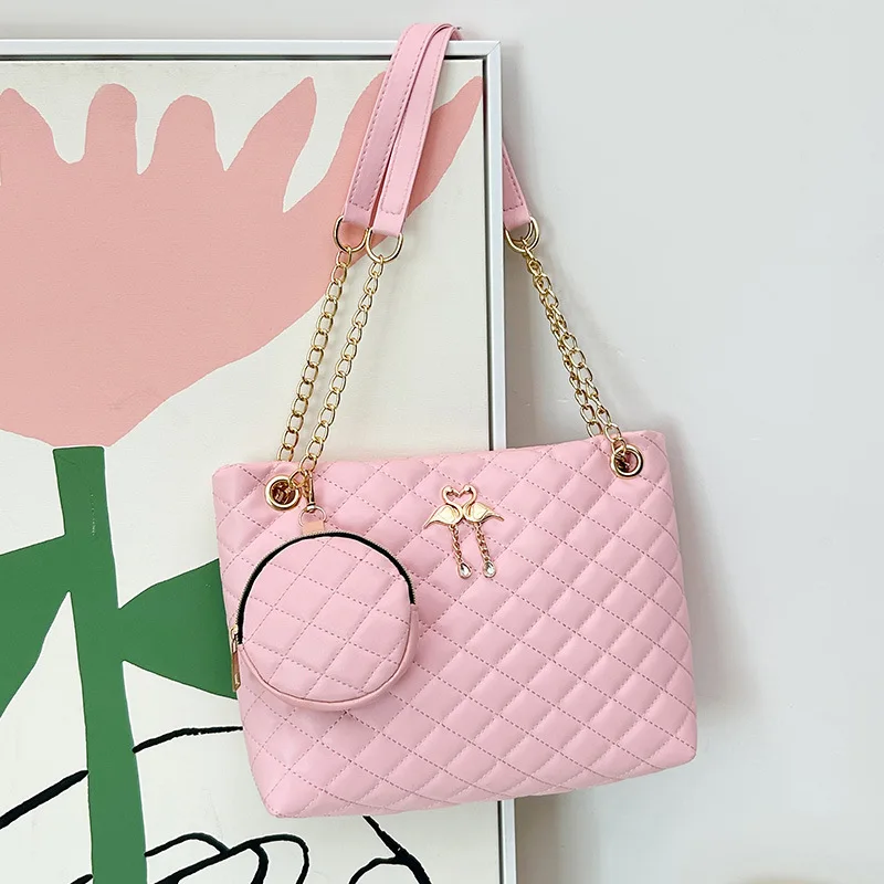 Bolsa de maternidad de dos piezas con estampado de diamantes - imagen 4