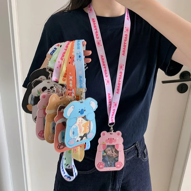 Soporte tarjetas cordón animal – Estuche bus Kpop resistente arañazos - imagen 3