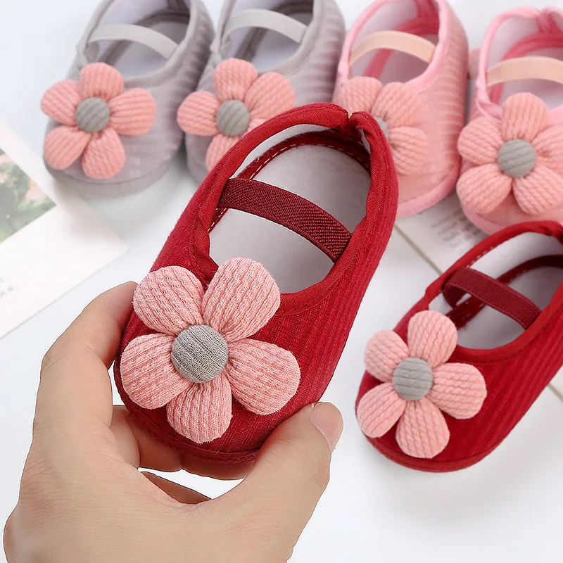 Sandalias de otoño con suela suave para niñas estampado girasol