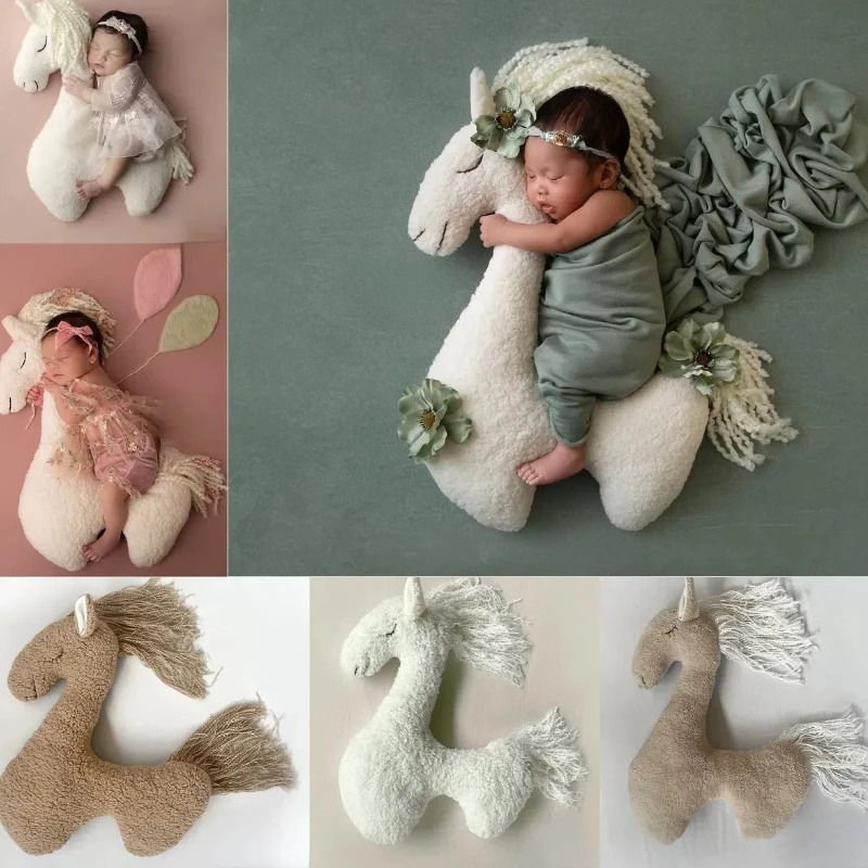 Accesorios newborn para sesión de fotos – Unicornio y cojín - imagen 2