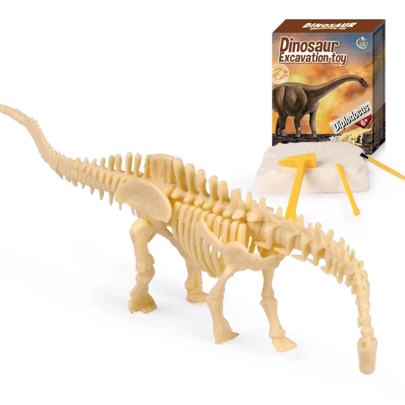 Kit de excavación de fósiles de dinosaurios, juguetes, modelo de esqueleto de Animal Jurásico, juego educativo arqueológico de minería científica, regalo para niños - imagen 2