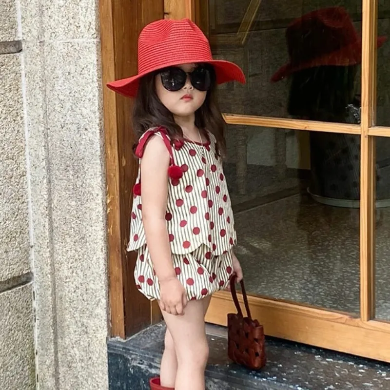 Conjunto veraniego de niña pantalón acampanado chaleco princesa suave - imagen 2