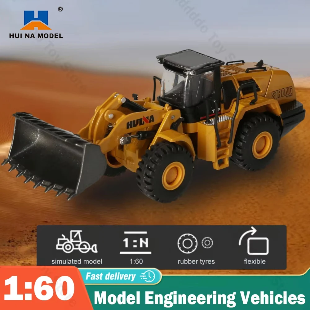 HUINA Excavadora de Juguete 1:60 – Camión Volquete y Bulldozer - imagen 2