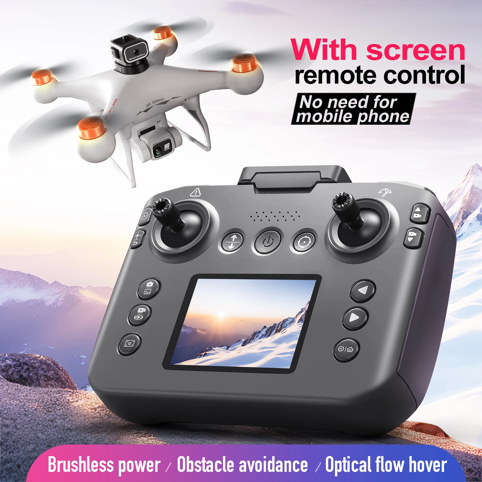 Dron S116 MAX RC 8K Cámara Dual HD flujo óptico profesional con pantalla sin escobillas 360 evitación de obstáculos WIFI FPV RC Dron - imagen 3