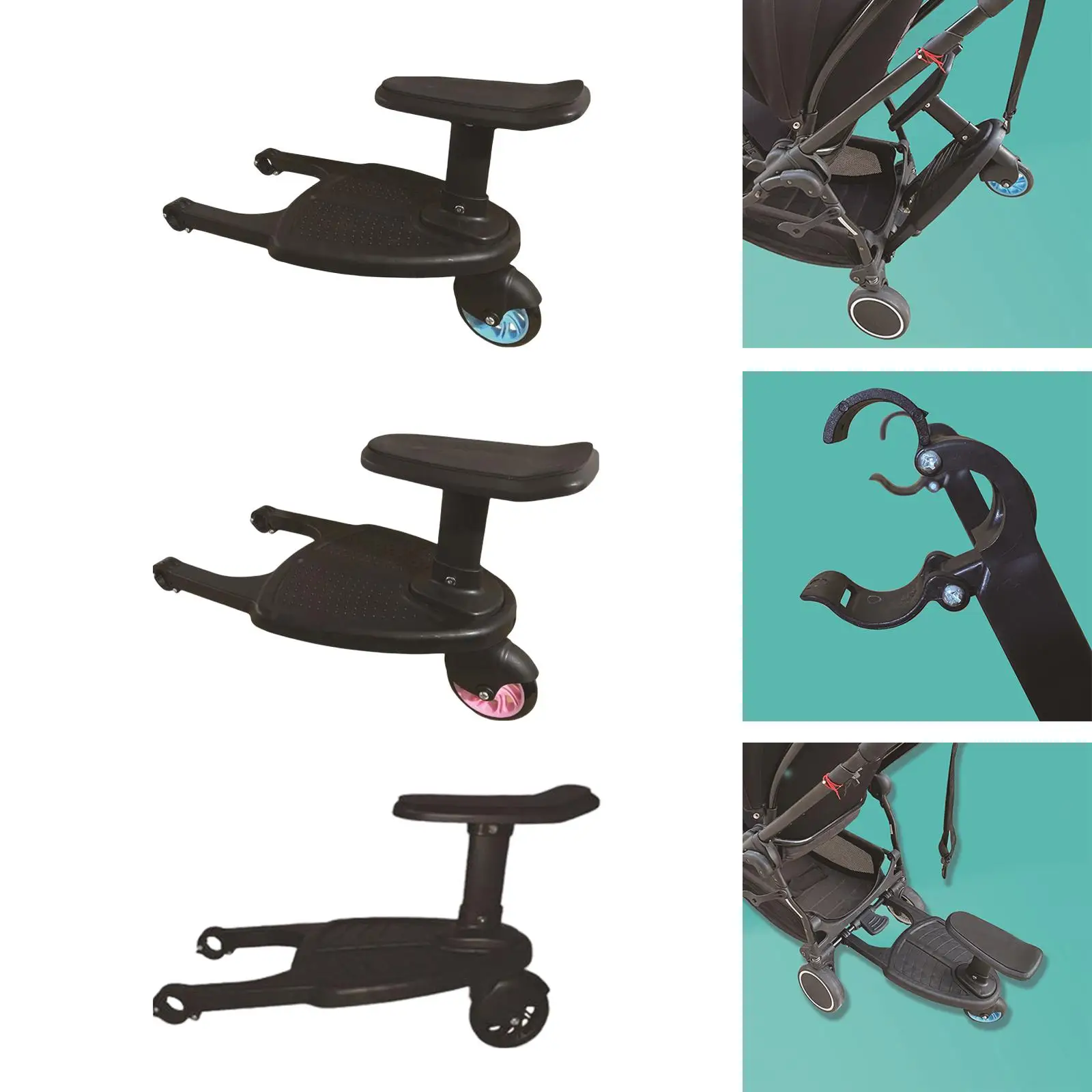 Accesorio universal para cochecito con asiento desmontable y pedal - imagen 4
