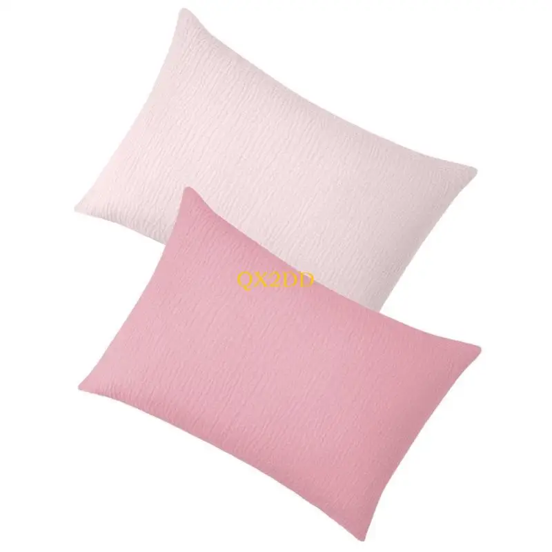 QX2D 2pcs Cubierta protectora almohada transpirable y suave Cas almohada algodón para niños pequeños