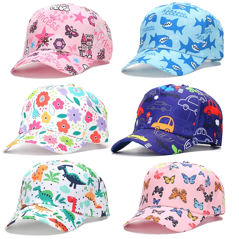 Primavera Verano niños gorra de béisbol dibujos animados Animal impreso niños gorras tiburón ballena dinosaurio sombrero para el sol niños niñas accesorios al aire libre
