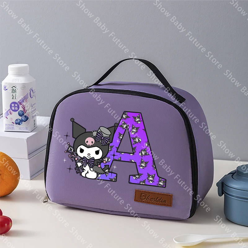 Bolsa térmica infantil Kuromi para niñas – impermeable de dibujos