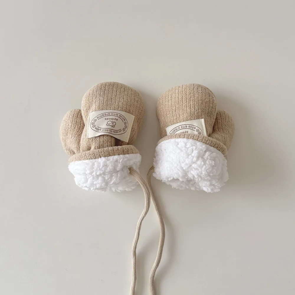 Guantes de invierno para niños con forro térmico y cuello alto - imagen 4