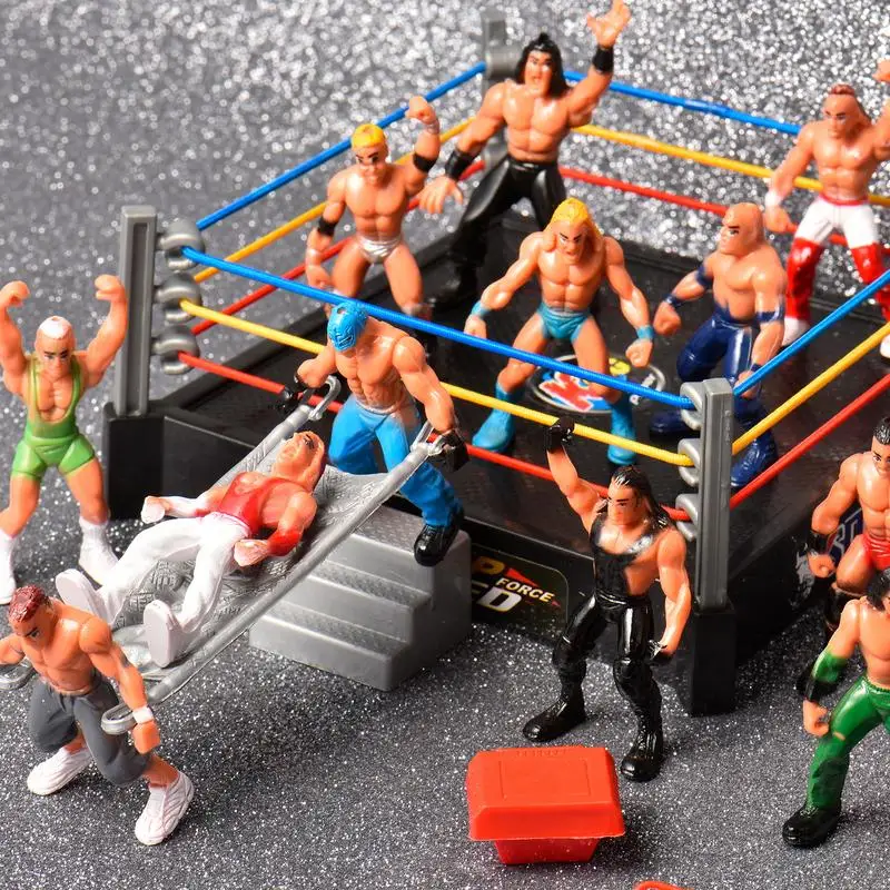 Paquete de Batalla Mini Wrestling Ring Play Set con Figuras de Acción de Lucha Libre DIY Juguete Educativo de Construcción de Luchadores Realistas para Juego de Pretend Play. - imagen 3