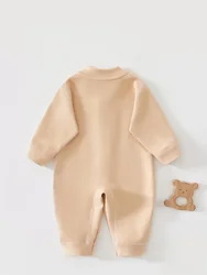Pelele para dormir de algodón suave con oso bordado