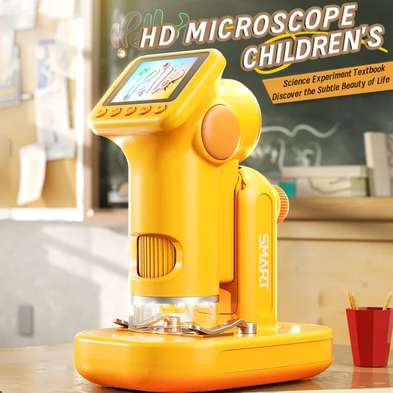Microscopio infantil con luz LED portátil – Juego científico para niños - imagen 2