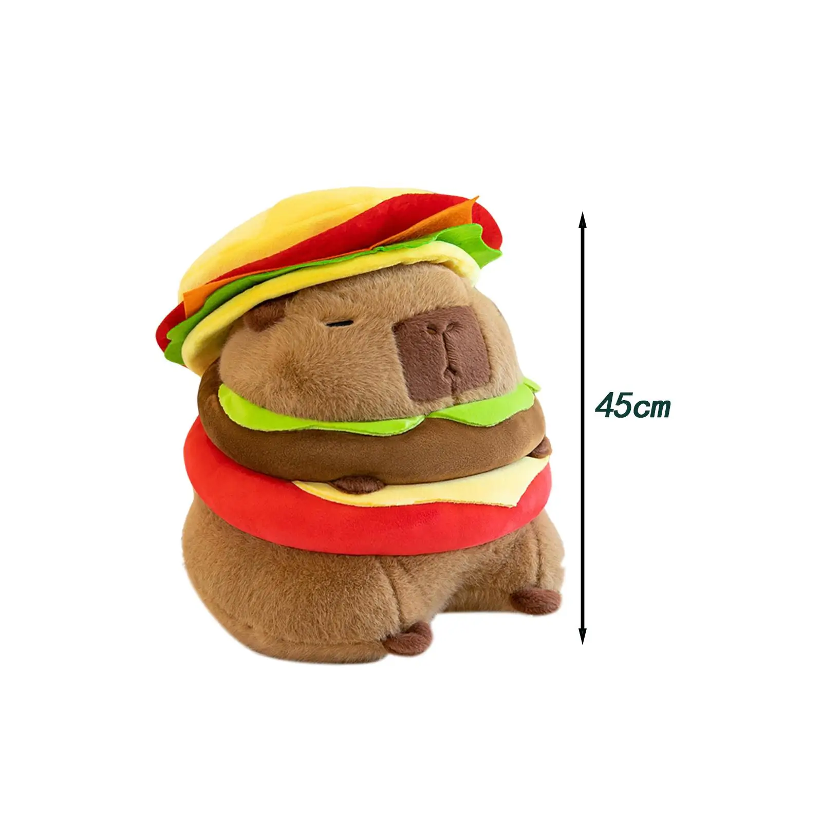 Plush  Capybara Toy Cartoon Comfortable Room Decor Car Huggable Capybara Figure for Boys Girls Kids Family Teens Gifts