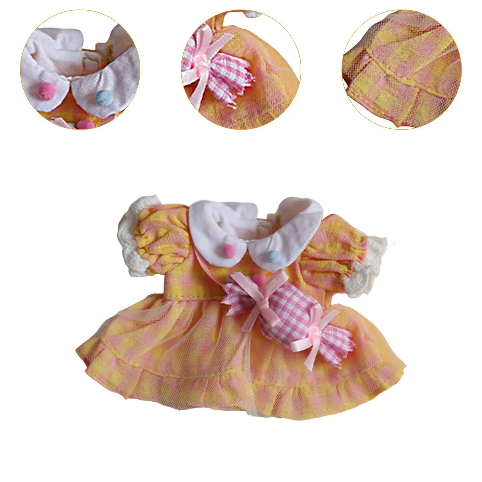 Fashion Doll Dress Costume for 10-15cm Girl Dolls Dress up New Year Gifts, Halloween Gifts