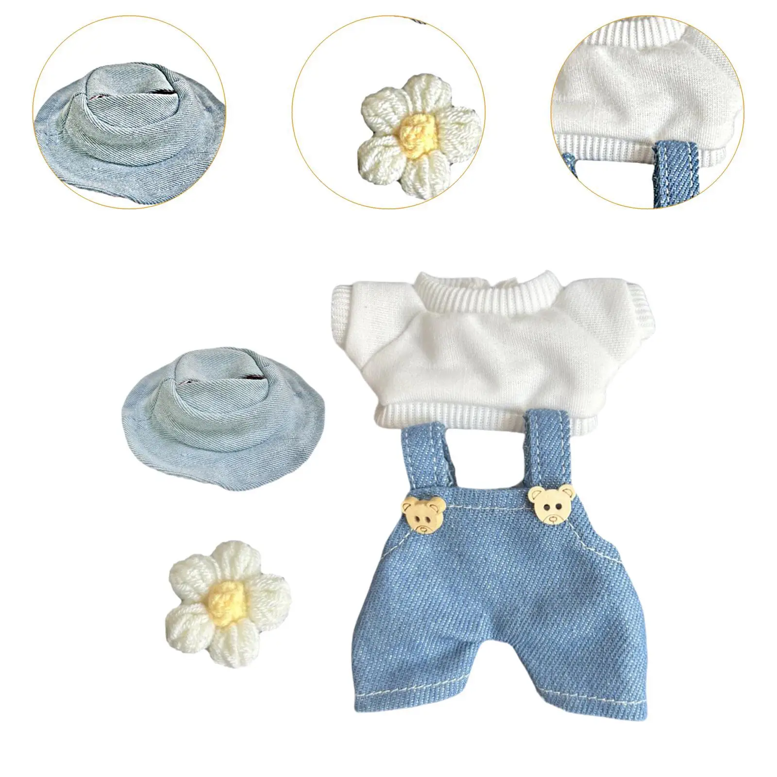 Mini 6 inch Doll Clothes,Girl Doll Clothes,Cute Doll Clothes Suit for Pendant Doll