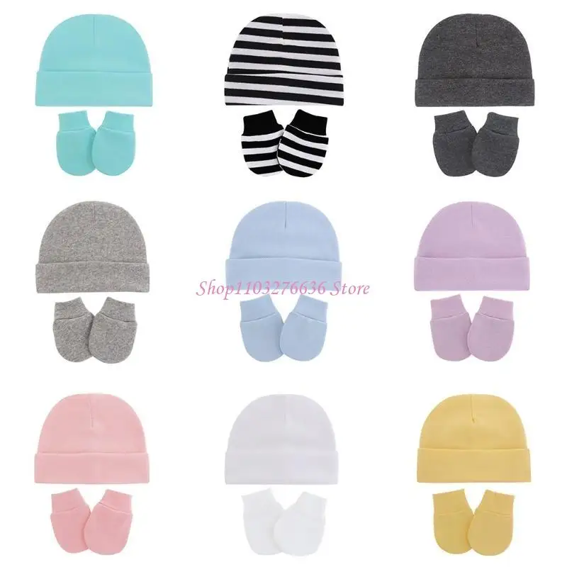 Conjunto de gorro con turbante y guantes para bebé recién nacido - imagen 2
