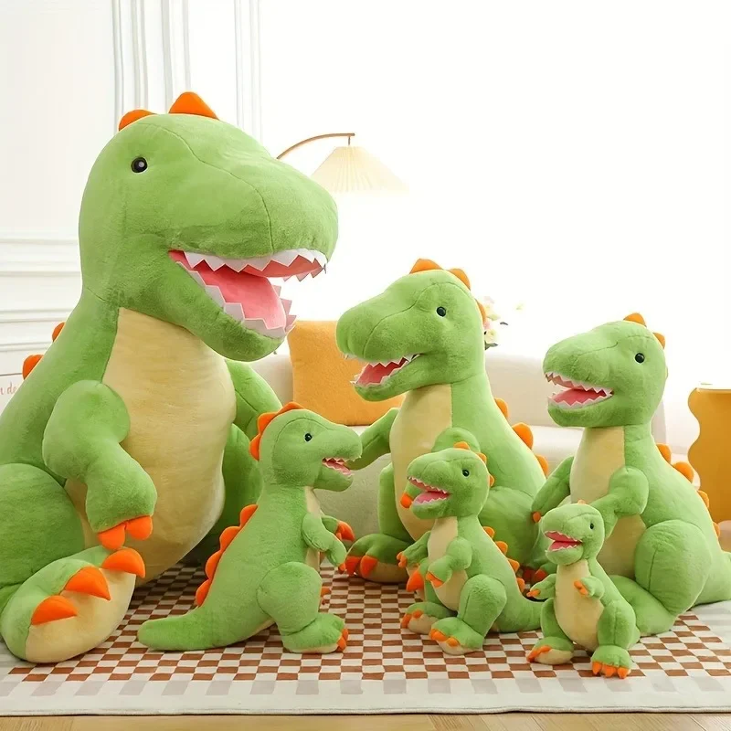 Peluches de animales de peluche para niños, dinosaurio suave, Tiranosaurio Rex, almohada para niños, niñas, niños, accesorios para fotos