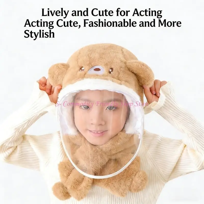 Gorro infantil con bufanda y protección para orejas – Máscara extraíble - imagen 2