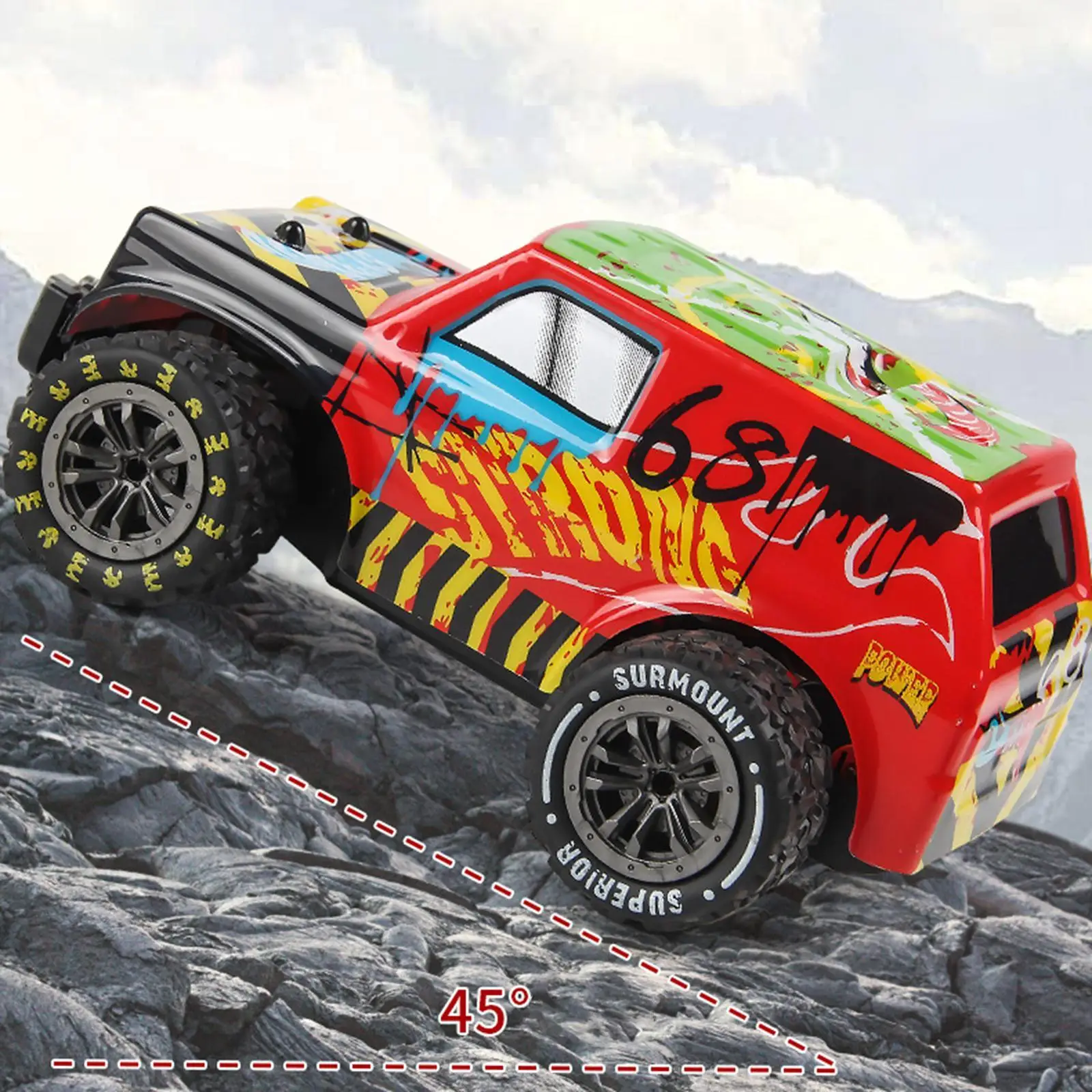 Remote Control Car Hobby Grade 2.4G Hobby RC Truck Simulated Climbing Car RC Rock Crawler for Boys Girls Birthday Gifts Children