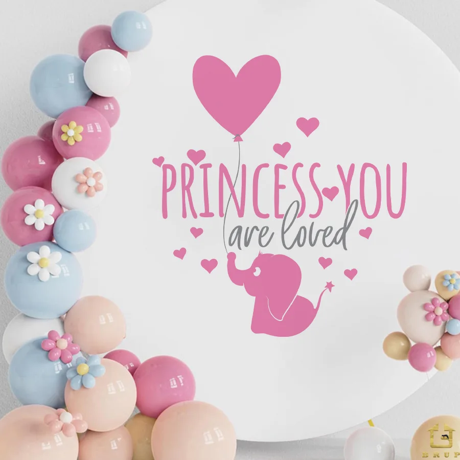 Eres pegatinas de pared amadas, globos de elefante, frases curativas de amor, pegatinas decorativas autoadhesivas para dormitorio - imagen 3