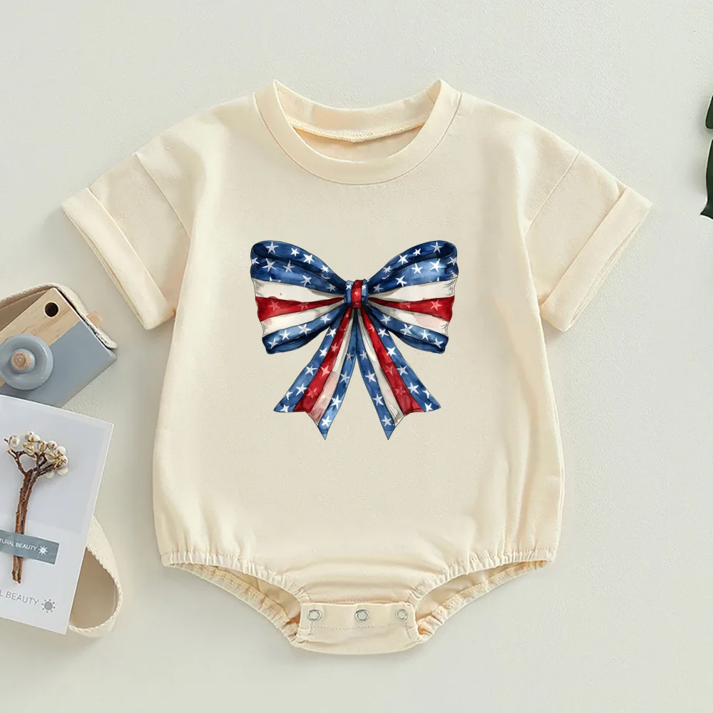 Mono de burbuja para niño y niña, bodys Retro, Natural, para el día de la independencia, el 4 de julio - imagen 4