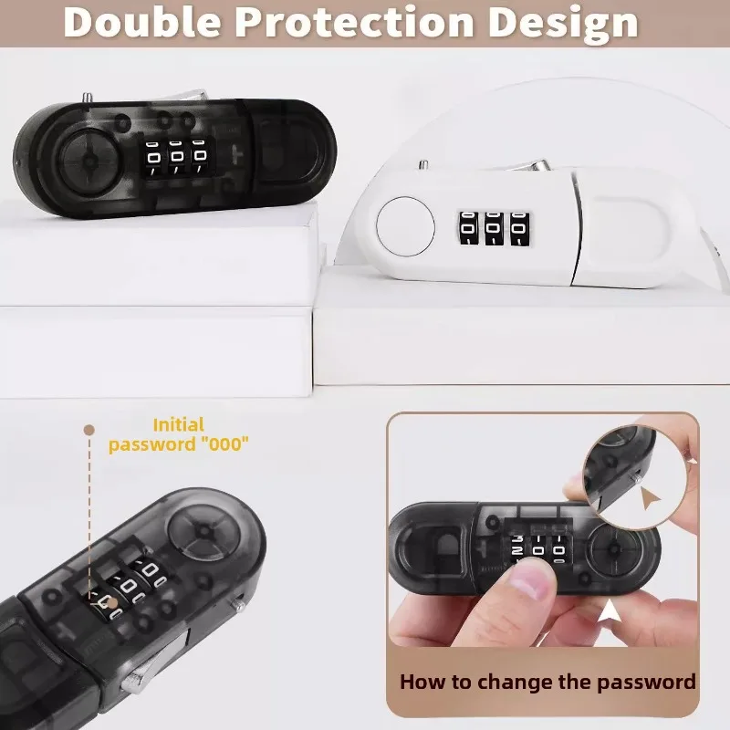 Cerraduras con contraseña para cajones sin taladro para gabinetes y frigoríficos de doble puerta: cerraduras de seguridad antipellizco, antirrobo, para el hogar y la oficina para todos - imagen 3