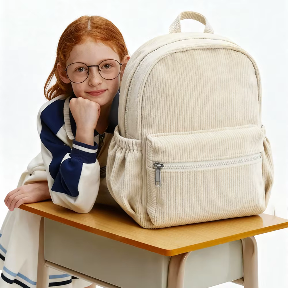 Mochila de pana para niños – Suave, lavable y para el día a día - imagen 2