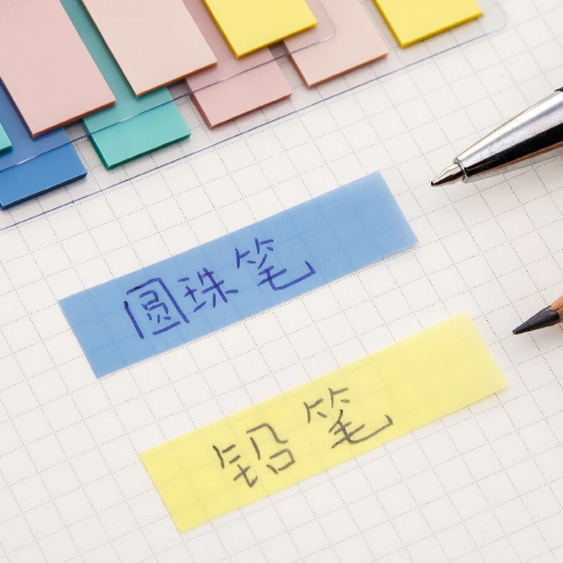 1 libro de pegatinas de índice PET Macaron/Morandi Color autoadhesivo marca pegatina Scrapbooking pegatinas marcado materiales decorativos ZYF - imagen 5