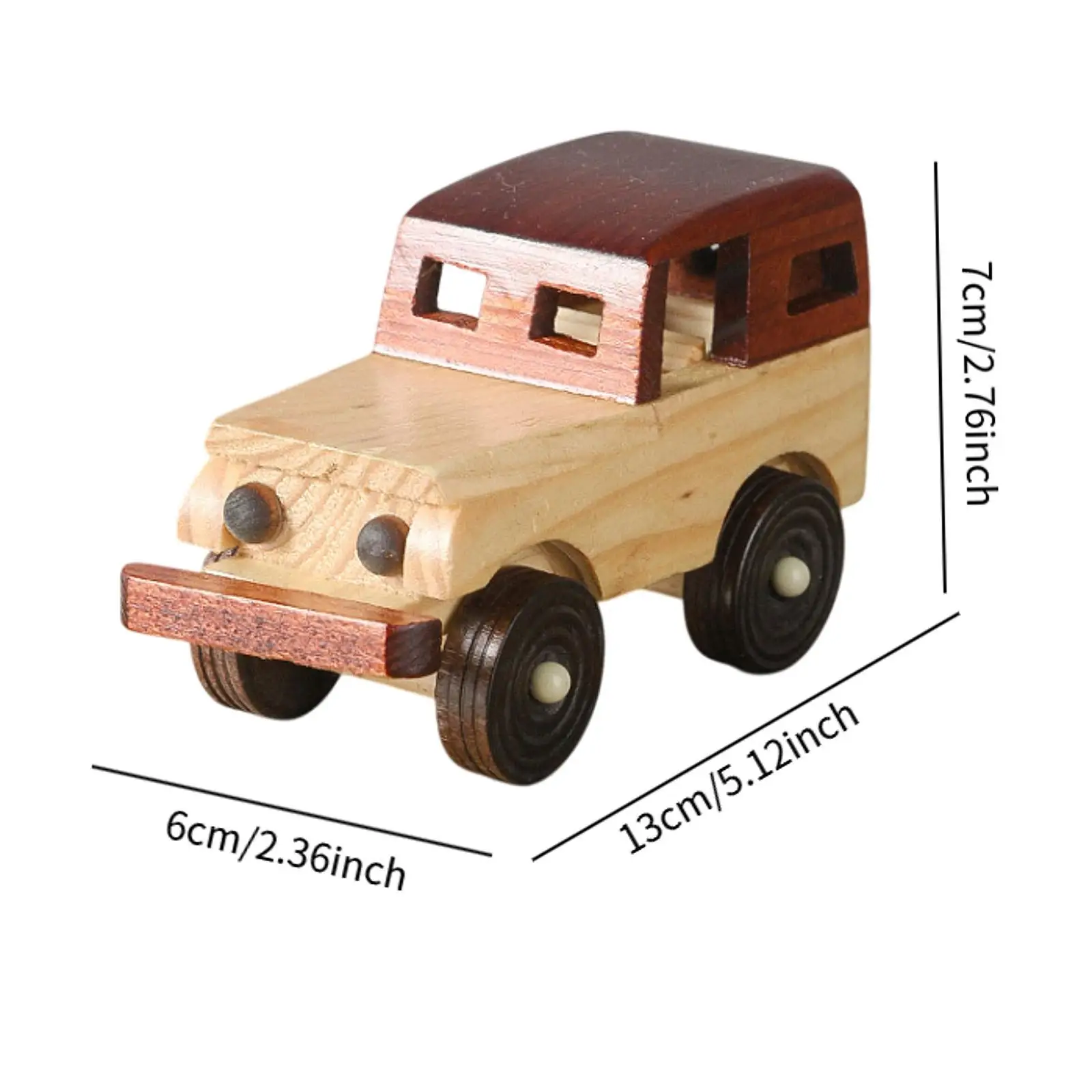 Vintage Car Model, Collectible Vehicle Figurine Sculpture Photo Prop Wooden Ornament Miniature Automobile for Son Men Lovers