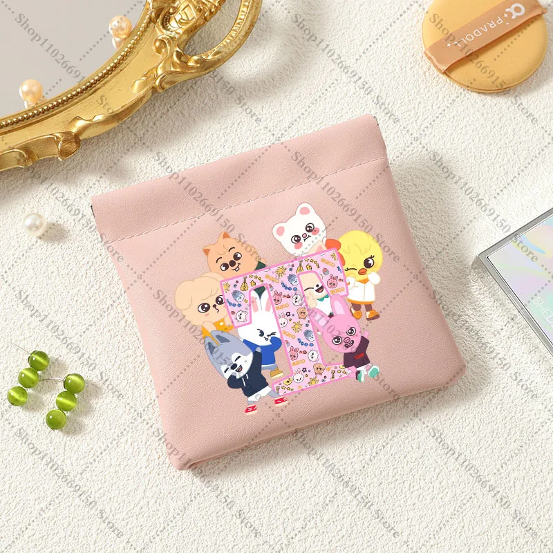 Bolsa de maquillaje con estampado de Anime para mujer, monedero bonito de dibujos animados SKZ ooed, accesorios, bolsa de almacenamiento de PU, tarjetero de moda, regalos de navidad - imagen 3