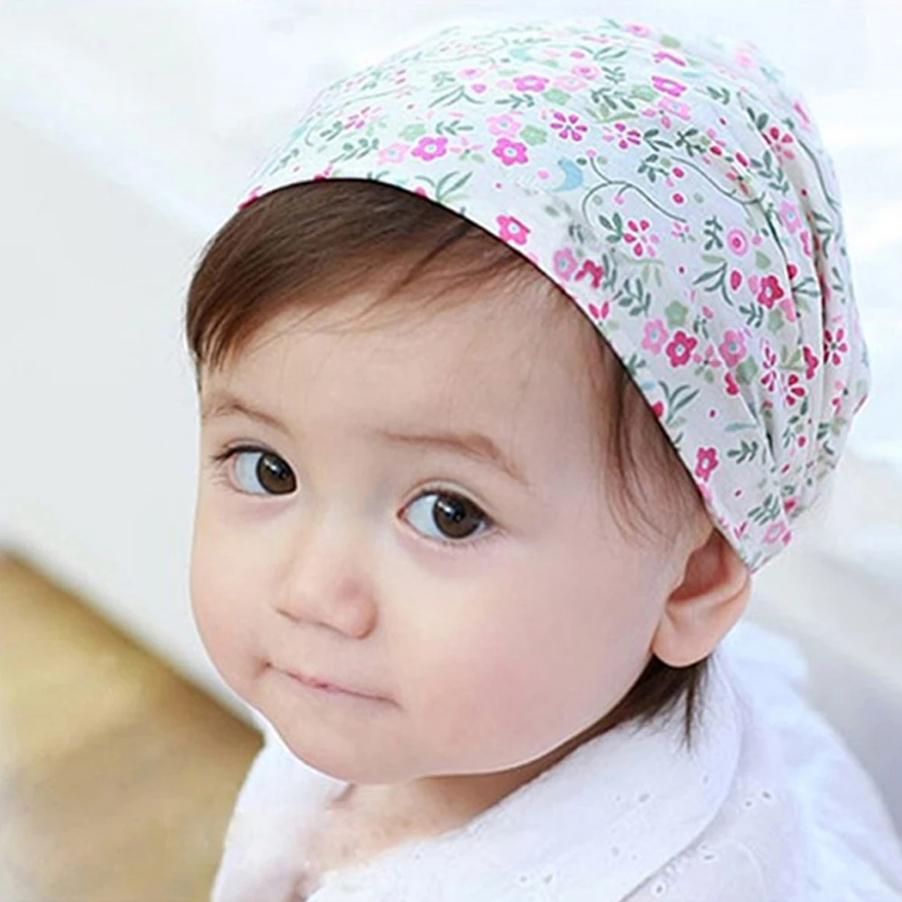 Accesorios para el cabello Diadema con estampado de lunares florales retorcidos Turbante para bebé Pañuelo Bandana Sombreros - imagen 5