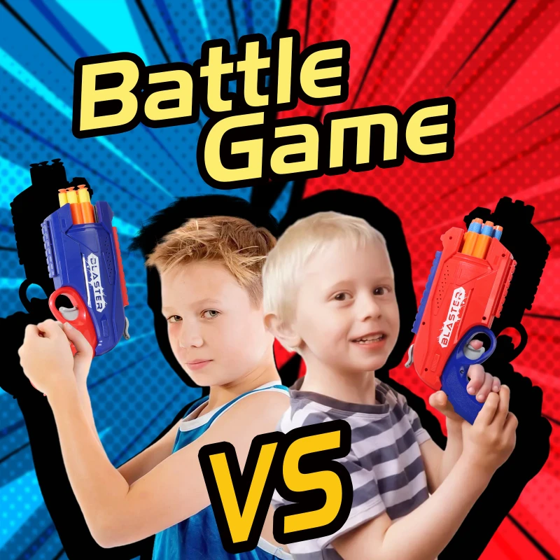 Pistola de balas blandas de 6 disparos para niños con 20 balas, pulsera de objetivo, pistola de juguete Manual, juegos de disparos para interiores y exteriores, regalos para niños - imagen 3