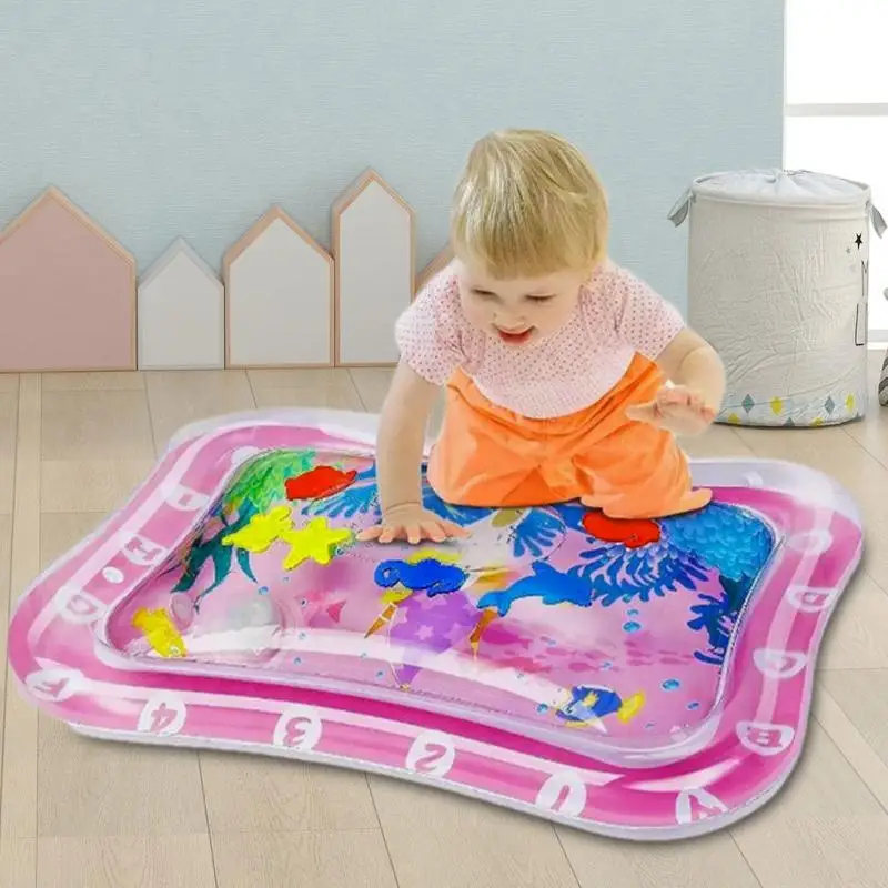 Estera de agua Tummy Time, estera inflable helada para juegos acuáticos, almohadilla de refrigeración portátil, cojín de agua, almohadilla de juego para niñas, niños - imagen 4