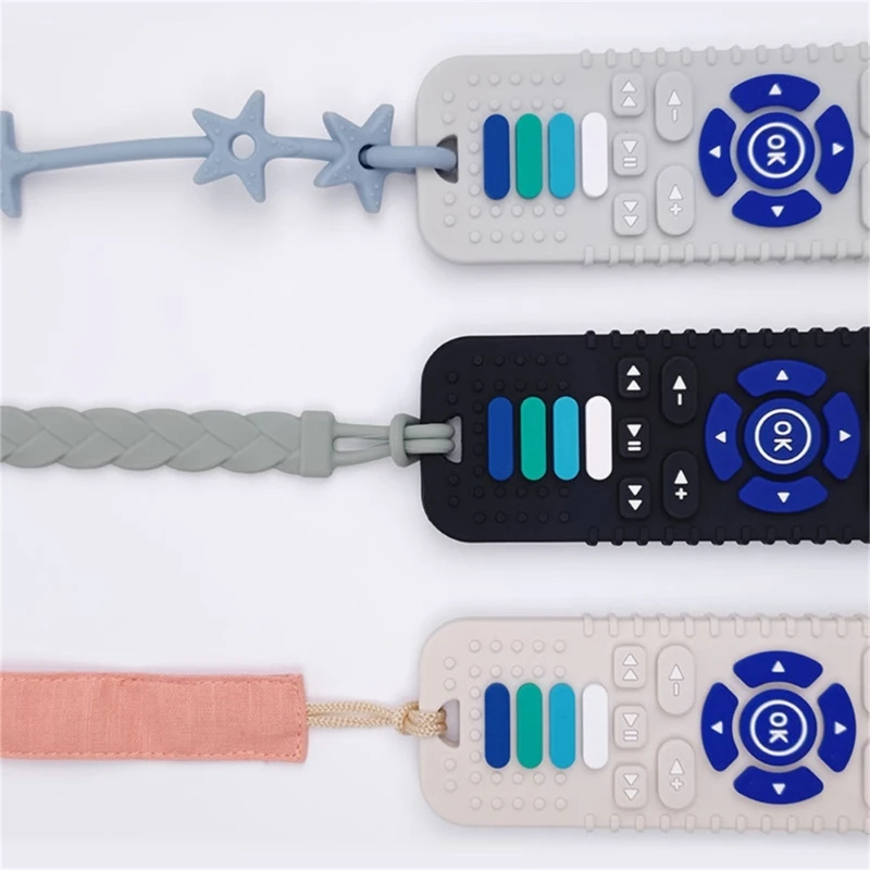 Mordedor de silicona de grado alimenticio para bebé, cuentas de silicona con forma de Control remoto para recién nacido, mordedores molares, juguetes de dentición para roedores - imagen 4