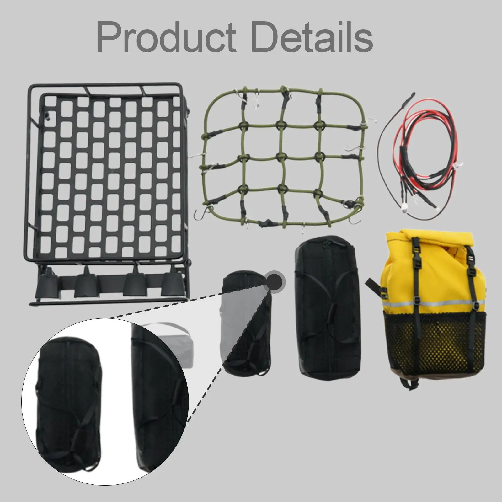 Kit decorativo techo portaequipajes para coche RC infantil divertido - imagen 5