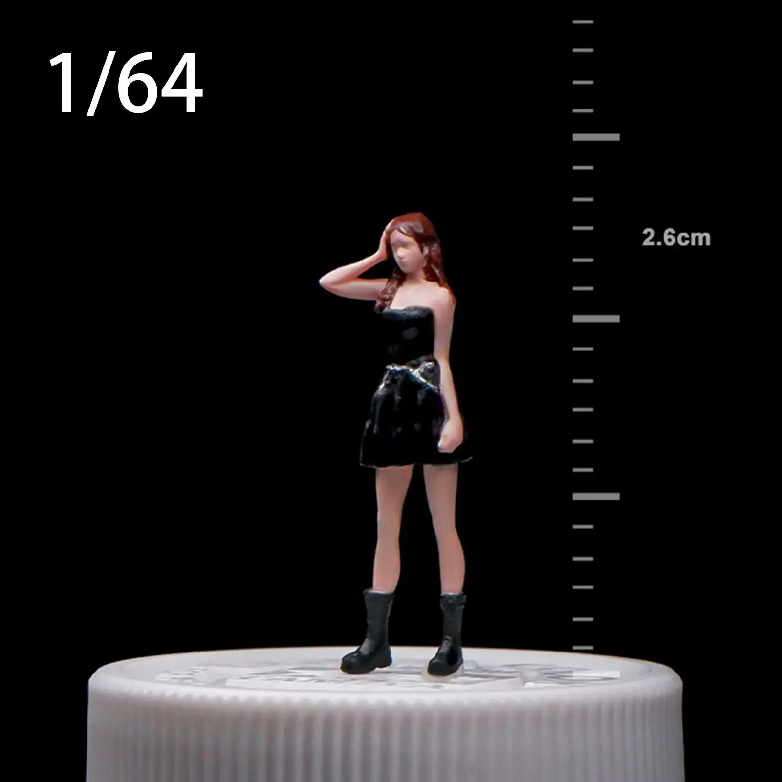 1:64 Scale Girl Figure Character Miniature People Model Resin Figures DIY Scene Decor Diorama Layout Micro Landscapes Decor