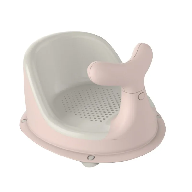 Asiento anticaída para baño de bebé mejorado: taburete de ducha infantil para niños pequeños, cama de baño segura antideslizante, cómodo respaldo. - imagen 4