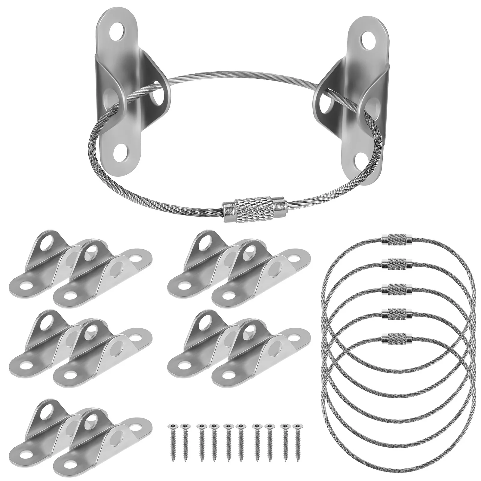 Juego de 6 anclas antivuelco para muebles, correas de seguridad para montaje en pared para estantería, armario, resistente a terremotos, seguro a prueba de bebés - imagen 3