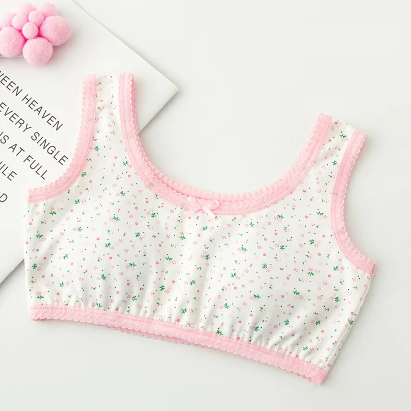 Sujetadores de entrenamiento para chicas adolescentes, sujetador elástico inalámbrico para pubertad, camisetas sin mangas deportivas de algodón, ropa interior, triangulación de envíos - imagen 3