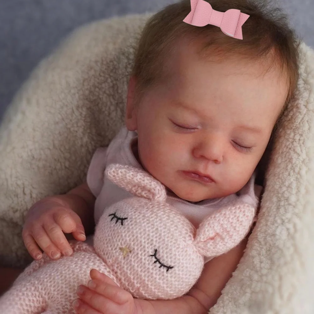 Nueva cara terminada Reborn Baby Doll Alessia realista pintado a mano 3D tono de piel venas visibles juguete para recién nacidos regalo para niñas - imagen 3