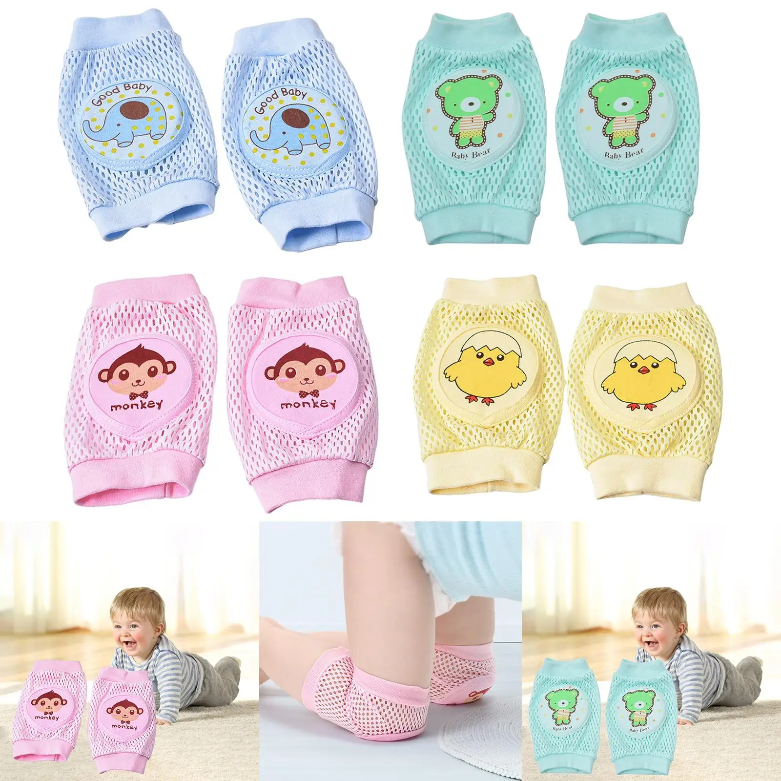 Baby Crawling Anti-Slip Knee Pads, Unisex Baby Toddlers Kneepads Leg Warmer Baby Crawling Anti-Slip Knee Pads, Unisex Baby Toddlers Kneepads Leg Warmer