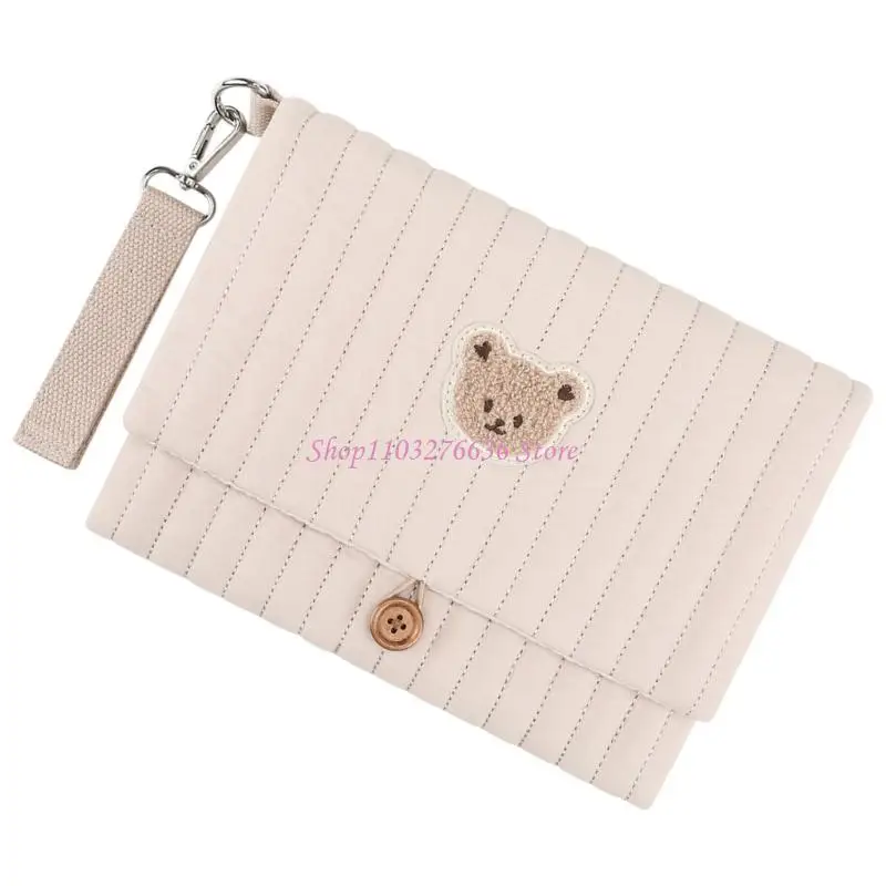 Organizador cochecitos bebés R6FD con múltiples bolsillos diseño plegable diseño pañales Fabrica acolchada para - imagen 4