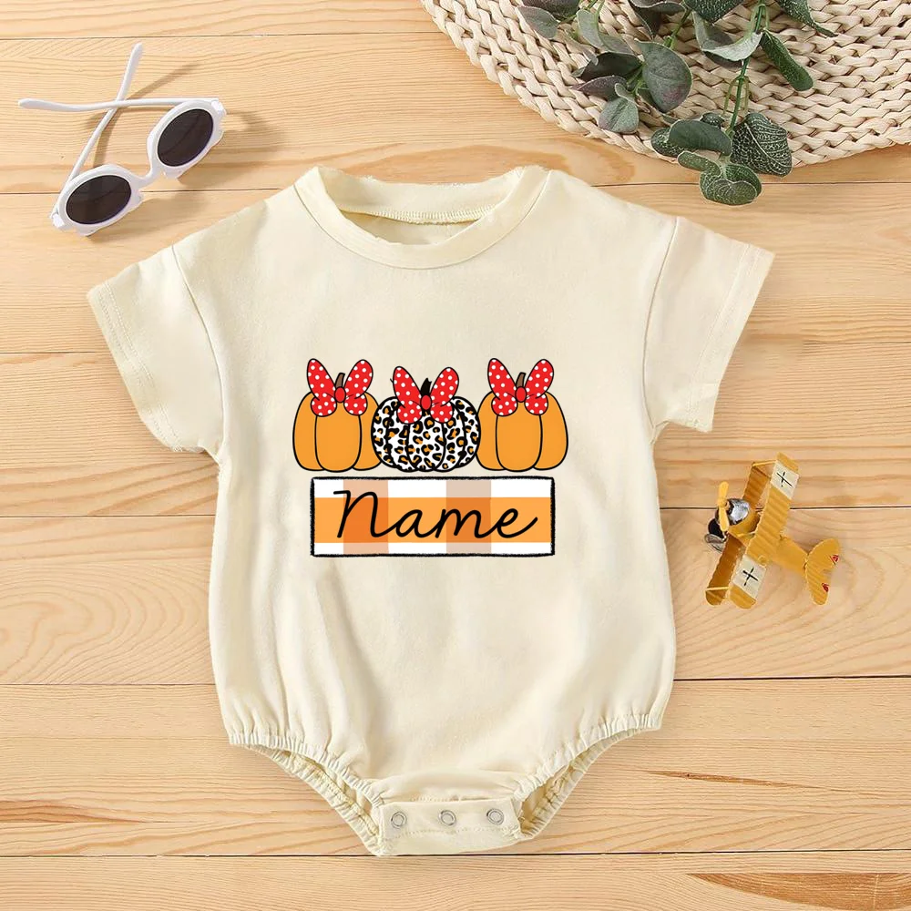 Pelele personalizado de burbujas para bebé, camiseta de gran tamaño, mono de Acción de Gracias, ropa bonita de otoño - imagen 4