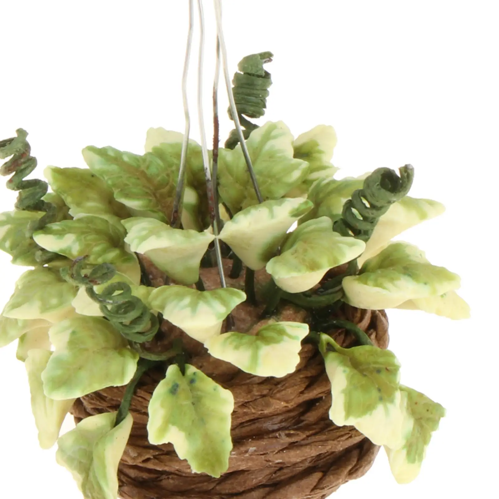 Hanging Flowers Basket Hanging Decor for 1:12 Scale Dollhouse Furniture Toys