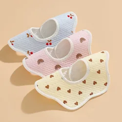 Babero impermeable de algodón para bebés recién nacidos