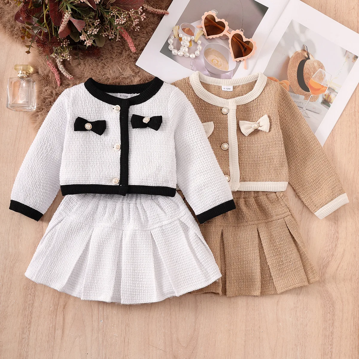 Conjunto niña top con lazo y falda - Primavera Otoño - imagen 5