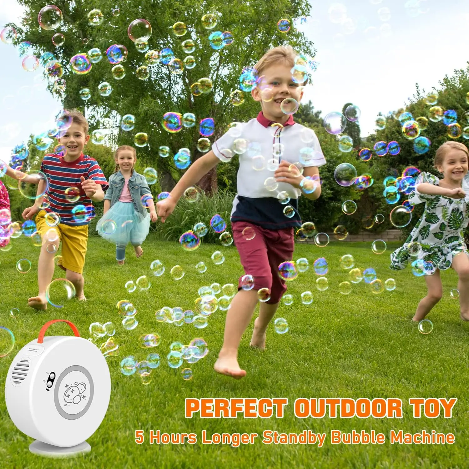 Máquina de burbujas giratoria para niños con batería recargable - imagen 5