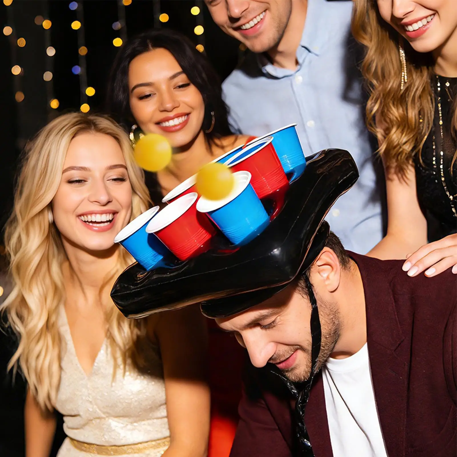 Taza triangular para sombrero, cubo para fiesta, portavasos, flotador para piscina, Enfriador de bebidas y cerveza, mesa, bandeja de Bar, acceso portátil para anillo de natación en la playa - imagen 5